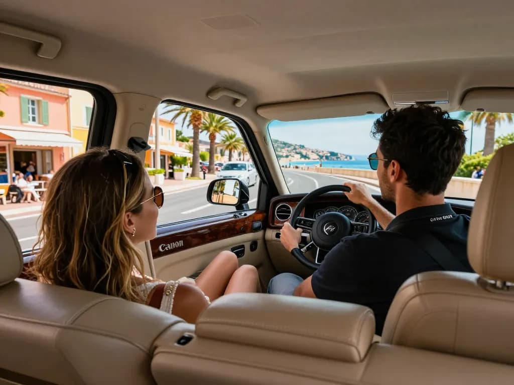 Taxi St Tropez trajet de luxe avec vues panoramiques et chauffeur professionnel