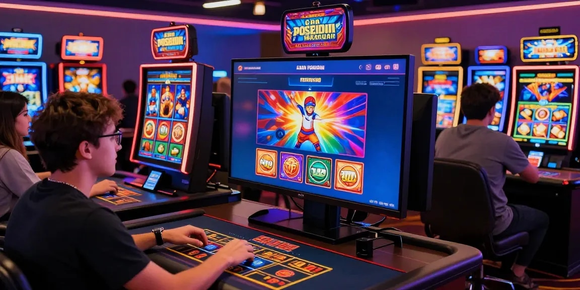 Dynamic online gaming experience at https://granposeidon-enlinea-paraguay.com/ featuring players enjoying casino games with vibrant graphics and lively interaction.