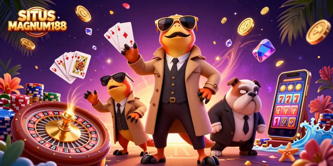 Experience thrilling bets on SITUS MAGNUM188 with immersive raptor guests at a VIP casino lounge.