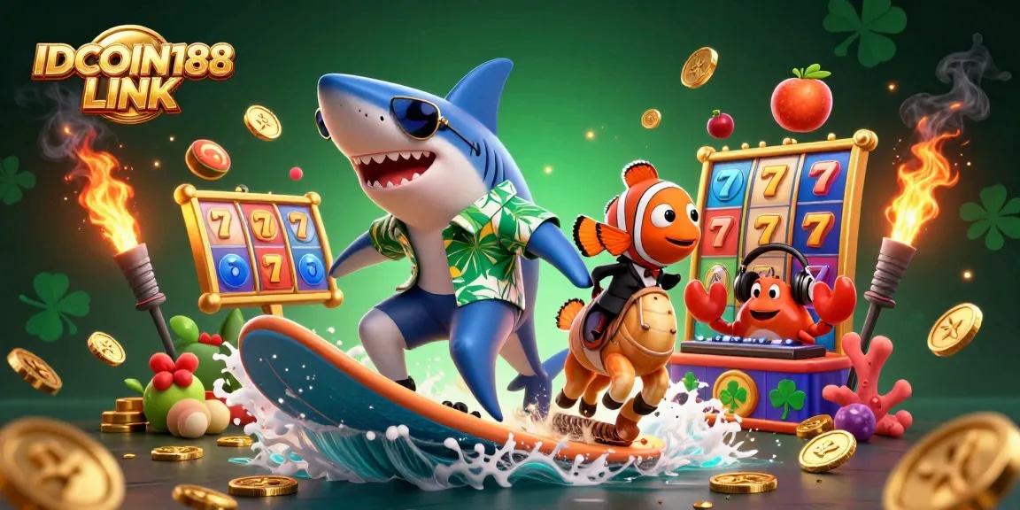 Engage in thrilling gameplay with IDCOIN188 LINK while encountering vibrant 3D characters and dynamic slot game elements.