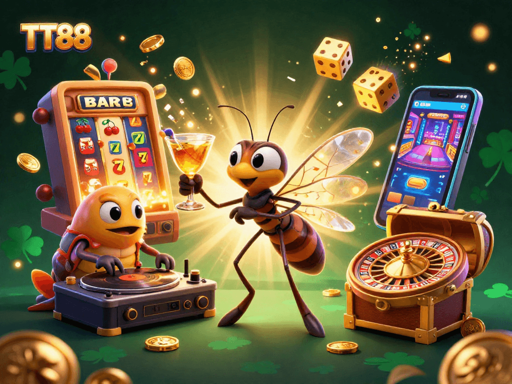 Experience excitement at TT88 with a massive jackpot explosion and vibrant casino elements.