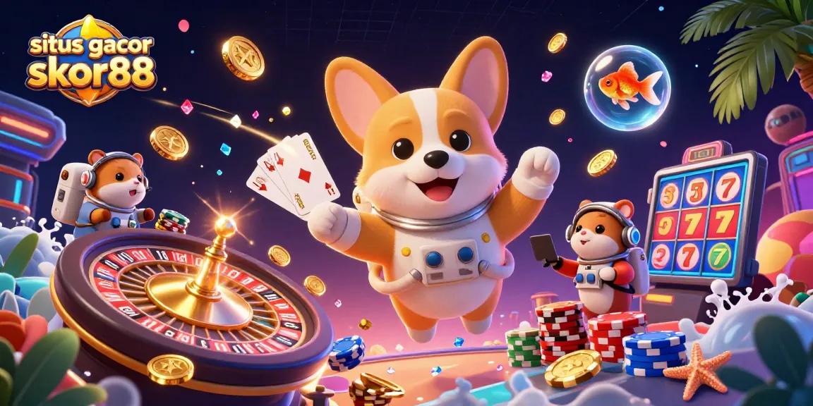 Situs gacor skor88 welcomes players with thrilling casino action in an engaging digital art scene.