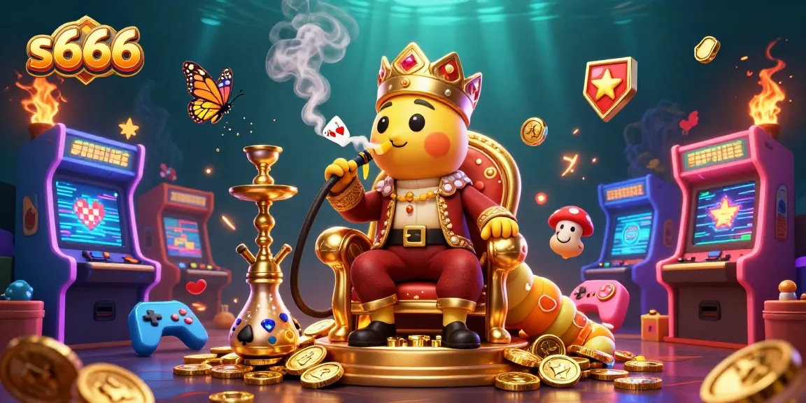 Experience thrilling gaming with s666 in a vibrant, dynamic casino illustration featuring interactive elements.