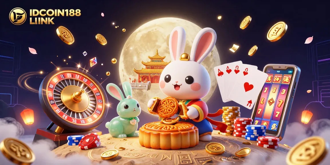 Experience excitement with IDCOIN188 LINK in an immersive casino scene featuring folklore characters.