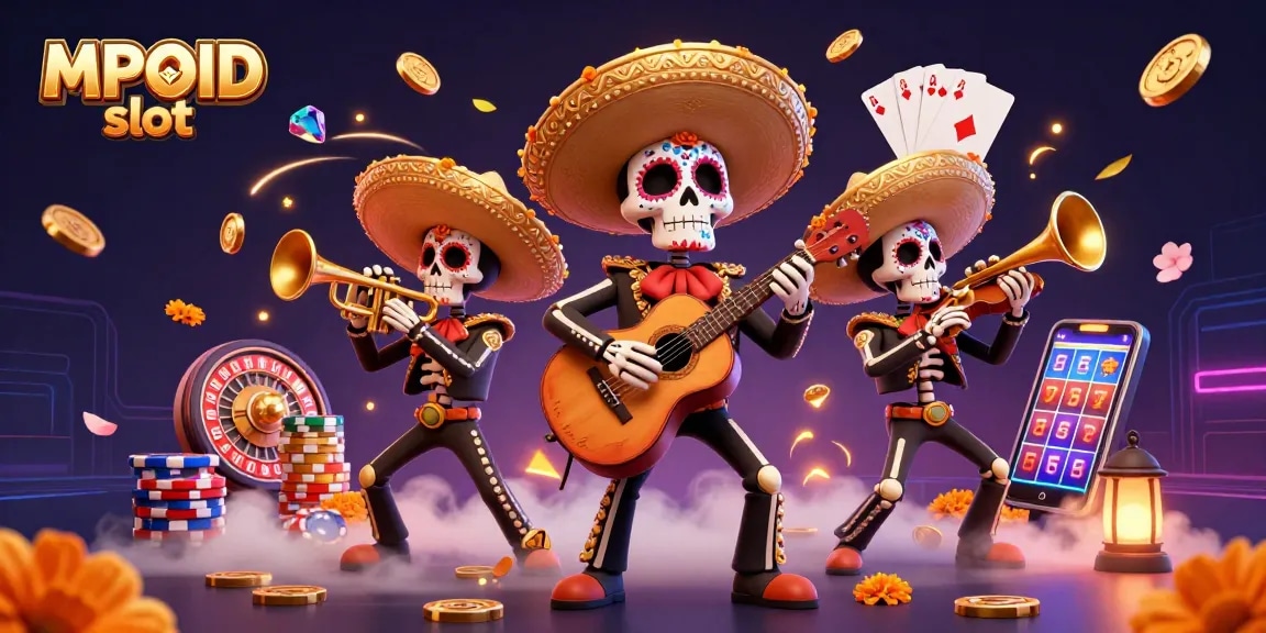 MPOID slot creates excitement with a vibrant Day of the Dead-themed digital casino scene.