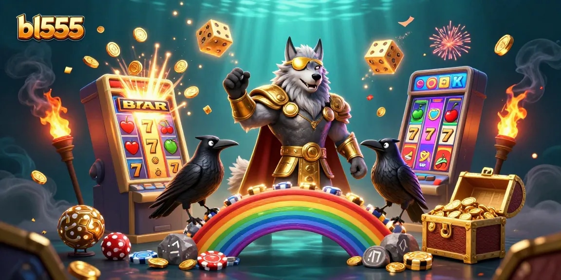 Experience the excitement of winning with bl555's vibrant 3D casino illustration of jackpot moments.
