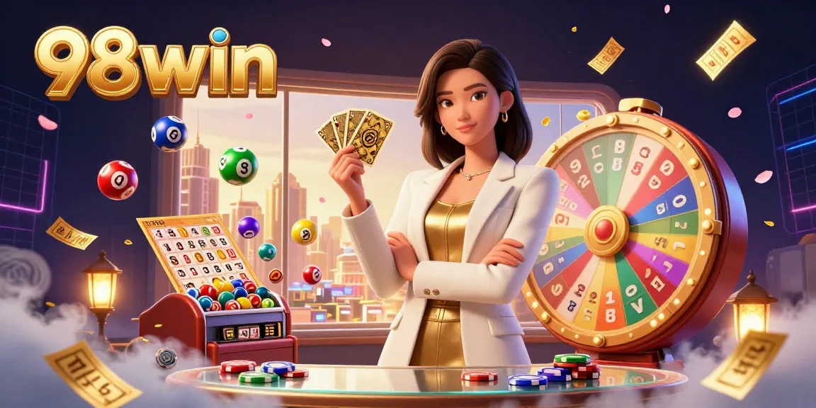 Engage with the vibrant scene of 98win, where excitement unfolds with colorful lottery elements and dynamic casino action.