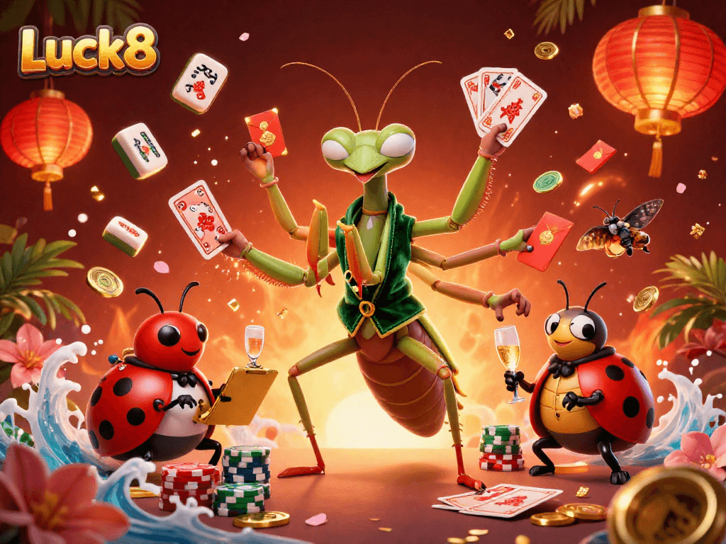 Luck8 casino card sharp and pit boss engage players in a vibrant game atmosphere.
