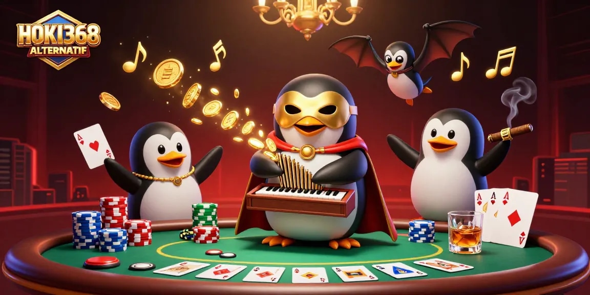 Experience HOKI368 ALTERNATIF as the phantom penguin plays for slot jackpot excitement.