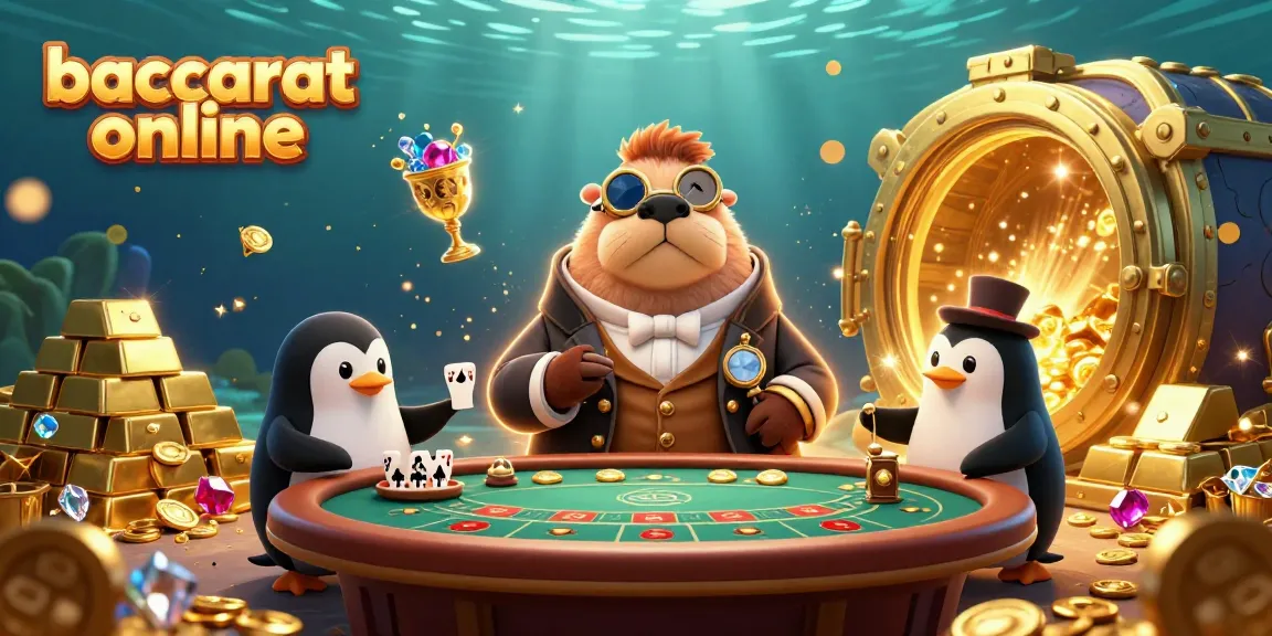 Engage in baccarat online with a cheerful walrus and sophisticated dealer undersea.