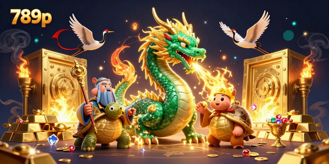 Engage with 789p’s vibrant gaming world featuring a magical dragon and precious treasures.