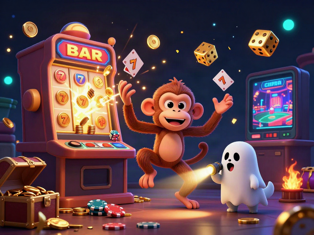 Experience thrilling wins at VN88 with lively casino illustrations showcasing excitement and jackpots.