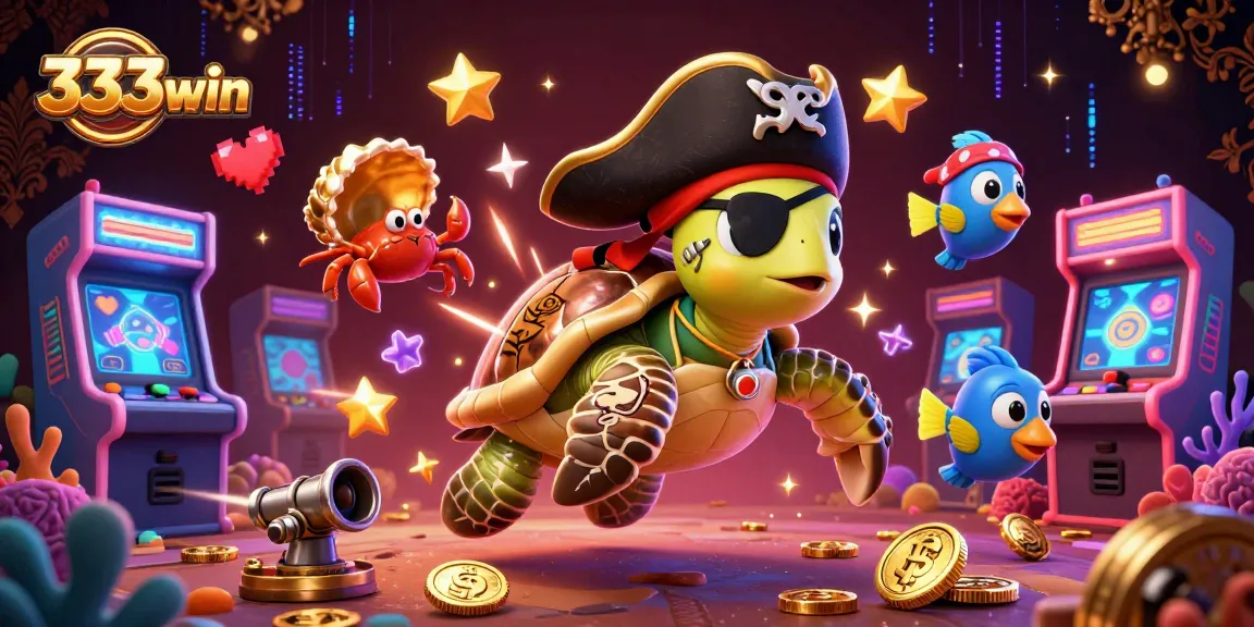 Engage in thrilling fish shooting gameplay with 333win's vibrant 3D cartoon characters and eye-catching arcade elements.
