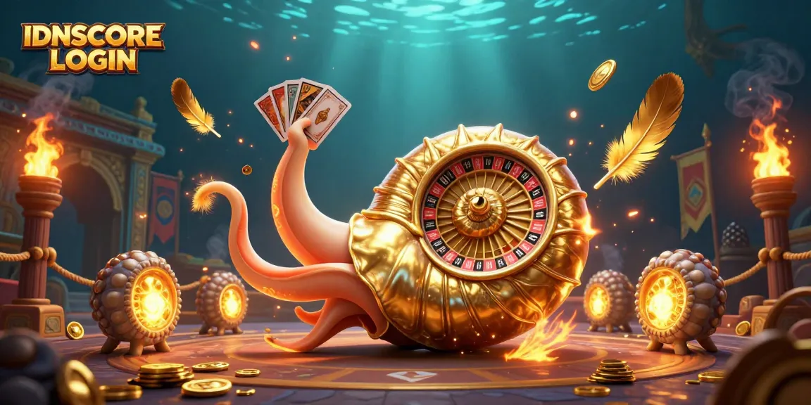 Engage in exciting gameplay with IDNSCORE LOGIN featuring a vibrant scene with casino elements.