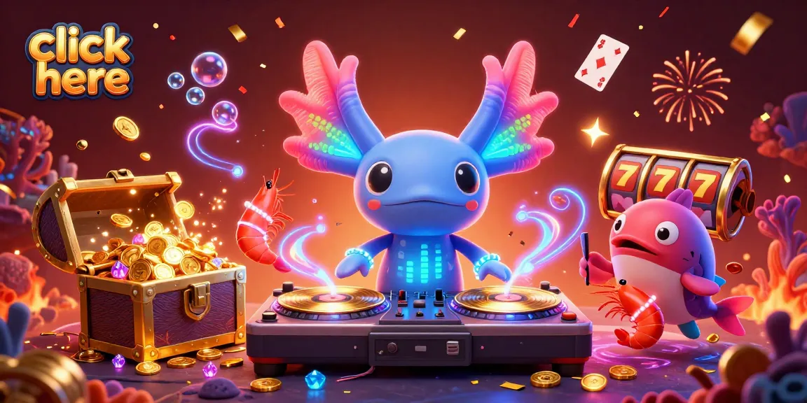 Join the fun at ATAS Casino with the vibrant axolotl DJ, showcasing slots and chances to win, click here!