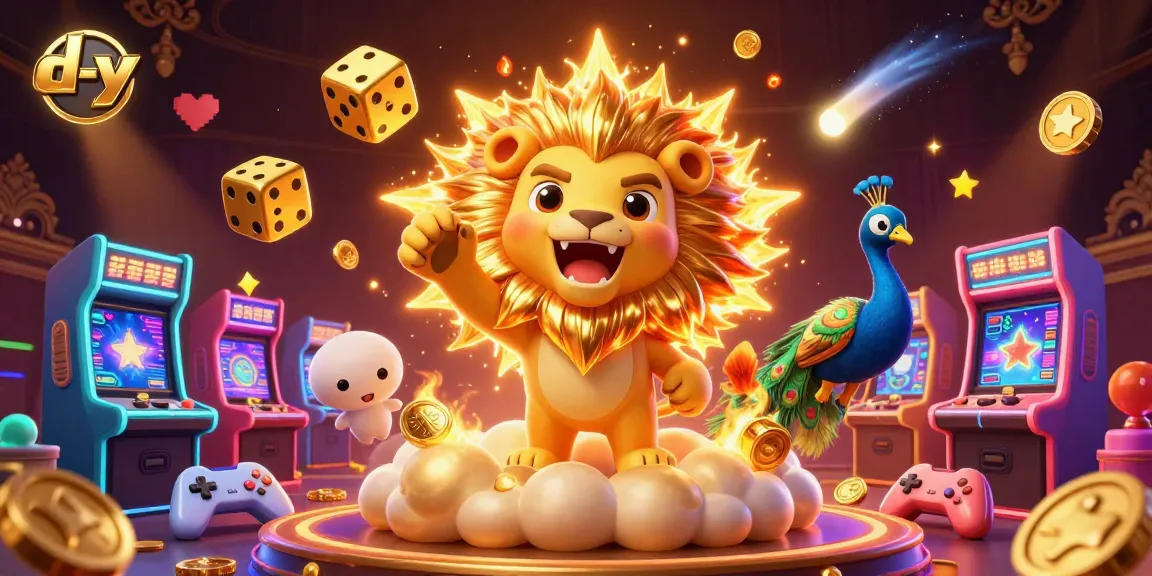 Play exciting games at d-y with vibrant visuals of the casino experience showcasing lively characters and gaming elements.